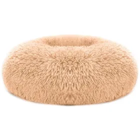 Pet Dog Bed Soft Warm Fleece Puppy Cat Bed Dog Cozy Nest Sofa Bed Cushion L Size (Option: Brown-L)